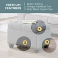 thumbnail image 4 of Convenience Concepts Designs4Comfort 5th Avenue Storage Ottoman, Gray Velvet, 4 of 11