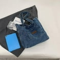 thumbnail image 6 of JennyShop  Denim Canvas Bag, Casual Handheld/Shoulder Carryall Bag, Hot Sale Large Capacity Tote - Niche Artistic Shopping Bag,, 6 of 7