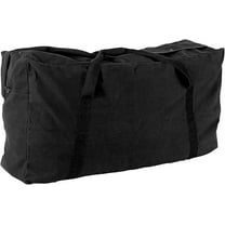 Champion Sports Oversized Canvas Zippered Duffle Bag, Black, 22-Ounce