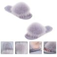 thumbnail image 2 of EeaseMX 1 par de pantuflas de punta abierta para mujer, informales, de felpa, para interior, para casa o hotel., 2 of 8