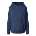 thumbnail image 6 of vigerakr Women Hoodie Sweatshirt Sexy Back See Through Mesh Pullover Long Sleeve Backless Top with Pocket (Blue, M), 6 of 9