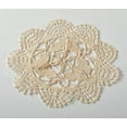 thumbnail image 2 of fennco styles handmade all-over cluny lace cotton doilies, 6 inches round, beige (12), 2 of 2