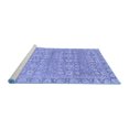 thumbnail image 2 of Ahgly Company Machine Washable Indoor Square Abstract Blue Modern Area Rugs, 6' Square, 2 of 4