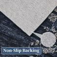 thumbnail image 3 of GlowSol Washable Area Rug 5' x 7' Modern Floral Border Rug Non Slip Non Shedding Throw Rugs for Dorm, Blue, 3 of 8
