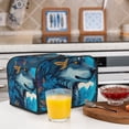 thumbnail image 6 of Honeii Blue Iceberg Leaf Wolf Print 4 slice Toaster Cover, Two Slice Toaster Dust-proof Cover For Kitchen Small Appliance and Fingerprint Protection, 6 of 7
