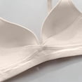 thumbnail image 5 of Nursing Bra Wavy Breastfeeding Bras for Women Seamless Maternity Support Wireless Pregnancy Sleep Bralette Beige 34, 5 of 6