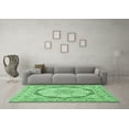 thumbnail image 3 of Ahgly Company Indoor Round Medallion Emerald Green Traditional Area Rugs, 8' Round, 3 of 4