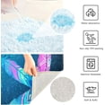 thumbnail image 7 of GZHJMY Peace Sign Made of Colored Bird Feather Bath Mat for Bathroom Shower U Shape Toilet Rugs Contour Carpet Set, Fluffy Absorbent & Machine Washable, 2 Piece Carpet Runner, 7 of 7