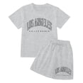 thumbnail image 3 of WELOIJEVBE Girls Summer Clothes Sets Athletic Short Sleeve T-Shirts Top and Shorts for Child Girls Girls Size Clothes 9-10 Years, 3 of 3