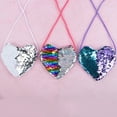 thumbnail image 4 of Fusipu Kids Girl Dual Color Sequins Heart Shape Shoulder Bag Creative Fashion Wallet Small Handbag, 4 of 8
