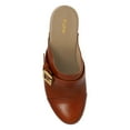 thumbnail image 4 of YDN Women Daily Rivet Studded Closed Toe Mules Platform Chunky Heels Buckled Strap Slip On Sandals Shoes Size 9 Brown, 4 of 4
