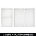thumbnail image 5 of mDesign Fabric Nursery Divided Drawer Organizer Bin, 4 Pack, Light Gray/White, 5 of 9