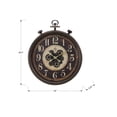 thumbnail image 4 of Clocks - 24" Round - Gear Mechanism - Wall Clock - Brown - Traditional, 4 of 5