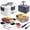 white, variant on Electric Lunch Box Food Heater, Upgrade 100W High Power Portable Food Warmer, Heated Lunch Box for Adults Car/Home with 2L Removable Stainless Steel Container, 12V/24V/110V/220V,Grey