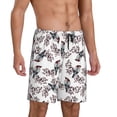 thumbnail image 2 of Kdxio Bird Print Mens Sleep Shorts Bottoms Soft Comfy Pajama Wear Pants with Drawstring Pockets, 2 of 7
