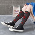 thumbnail image 5 of Naloa Red Ladybugs Thigh High Socks Extra Long Stretchy Sock Women Over Knee High Opaque Stocking Daily Wear, 5 of 6
