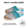thumbnail image 6 of Haiem Sunny Ocean Waves Print Women's Fuzzy Memory Foam House Slipper Cozy Home Footwear Non-slip Winter Slippers-42/43, 6 of 7