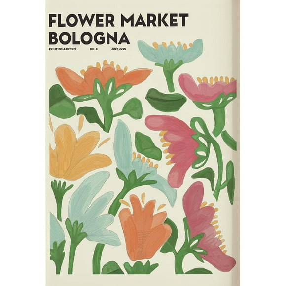 Arte de Pared Mercado de Flores Loyience Bolonia 30x40cm Impresión