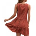 thumbnail image 4 of Mode V Cou Sans Manches au Crochet Robes Brodées Femmes Élégantes Robes d'Été Décontractées, 4 of 6