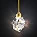thumbnail image 3 of Untrammelife 1-Light Modern Crystal Pendant Light in Gold Brushed Brass Finish 5W Integrated LED Mini Hanging Pendant Light Fixture Metal Rod Ceiling Single Pendant Light for Kitchen Bedroom Bar, 3 of 15