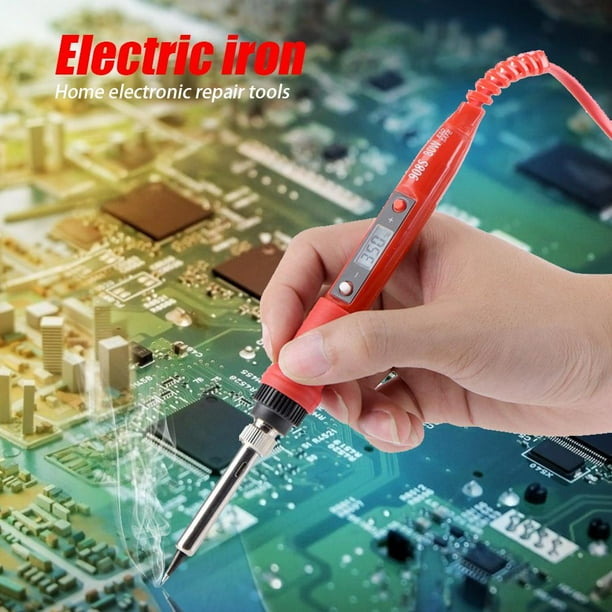 Pluma de soldadura de estaño de soldador eléctrico ajustable de temperatura digital (UE) Likrtyny Piezas de repuesto para herramientas