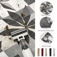 thumbnail image 5 of Round Rugs 3Ft, Grey Black Leaves Round Area Rug Washable Indoor Throw Carpet, Geometric Abstract Art Vintage Small Non Slip Circle Rug for Bedroom Living Room Home Decor Aesthetic, 5 of 8