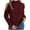 Wine, variant on XMMSWDLA Womens Cold Shoulder Long Sleeve Sweater Solid Casual Knitted Pullover Jumper Tops