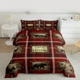 thumbnail image 2 of Manfei Cute Bear Deer King Size Comforter Sets,Woodland Animal Bedding Comforter Set,Old Barn Door Bedding Set For Kids,Luxury Bedroom Decor Reversible,3-Piece, 2 of 8