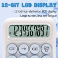 thumbnail image 7 of Mechanical Switch Calculator,12 Digits, Gradient Color Desktop Calculator Big Buttons,Cute Aesthetic calculator for office,school,home and business use, 7 of 7