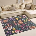 thumbnail image 2 of Coolnut Colorful Flowers Ladybugs Area Rug, 80"x 58" Pet & Child Friendly Carpet for Living Room Bedroom Dining Room,Indoor Outdoor Soft Rug Washable Non Slip Comfortable Area Rug, 2 of 6