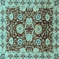 thumbnail image 1 of Ahgly Company Indoor Square Abstract Light Blue Modern Area Rugs, 4' Square, 1 of 4