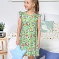 thumbnail image 4 of Balery Spring Gnomes Camisón de princesa para niñas, pijama de algodón con mangas abullonadas, suave y bonito.-Small, 4 of 6