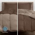 thumbnail image 4 of Bare Home 5-Piece Reversible Bed-in-a-Bag - Premium 1800 Collection - Queen, Cocoa/Taupe Comforter with Cocoa Sheet Set, 4 of 10