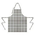 thumbnail image 2 of Gray White Plaid Checkered Pattern Apron-Garden Aprons for Women with Pockets-Cotton Linen Waterproof Kitchen Cooking Gardening Aprons Adjustable for Kitchen,Cooking,BBQ and Salon 33x27 Inch, 2 of 7