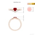 thumbnail image 5 of Angara Natural Ruby Heart Ring with Diamond in 14K Rose Gold for Women (Size-5mm) – July Birthstone Jewelry | Solitaire Ruby Ring (Ring Size - 4.5), 5 of 9