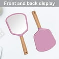 thumbnail image 3 of Hand Held Mirror with Handle for Makeup,Small Cute Wood Hand Mirrorpurple, 3 of 5