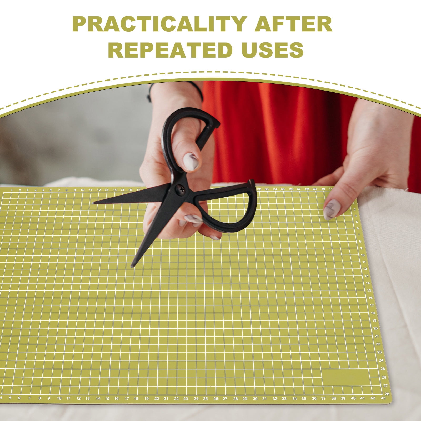 PENIKOKO Green Plastic Cutting Mat for Sewing, Crafting, Table Use, Engraving and Projects