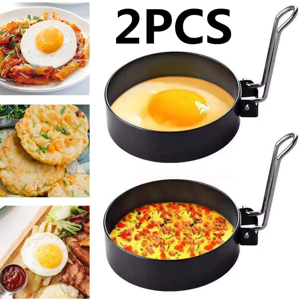 2pcs Egg Ring Mold For Cooking, Stainless Steel Egg Cooker Rings For