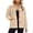 C-Khaki305, variant on Women's Winter Teddy Jacket Windproof Button-Down Solid Color Long Sleeve Turndown Collar Fuzzy Coat With Pockets Thickened Versatile Outerwear