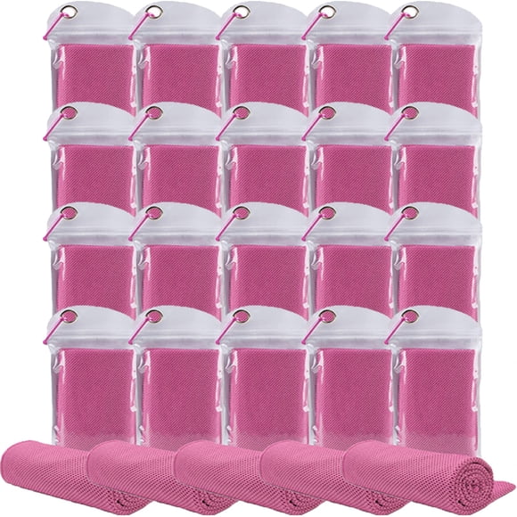 Toalla immoono Cooling, paquete de 20 unidades, 40 x 30 cm, color rosa