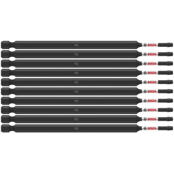 Brocas eléctricas para atornillar BOSCH ITSQ26B, paquete de 10 unidades, 6 cm, cuadradas, #2