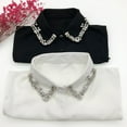 thumbnail image 3 of Camicover 2 pieces Fake Collar Detachable Dickey Collar Half Shirt Blouse Collar for Women, 3 of 7
