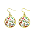 thumbnail image 1 of Italia Landscap animales bandera nacional Ear Dangle Golden Drop Earring Jewelry Mujer Unbranded M, 1 of 3