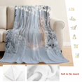 thumbnail image 5 of Grey White Christmas Blanket Soft Cozy Warm Throw Blanket for Couch, Plush Fuzzy Flannel Fleece Blankets for Sofa, Xmas Tree Snowflake Forest Bed Blankets Lightweight Gifts for Women, 32"x48", 5 of 9
