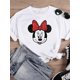 thumbnail image 1 of Disney Cartoon Clothing Casual Tee Shirt Mickey Mouse Women Holiday Summer Short Sleeve Print Fashion Graphic T-shirtsM Gao Jinjia LED, 1 of 2