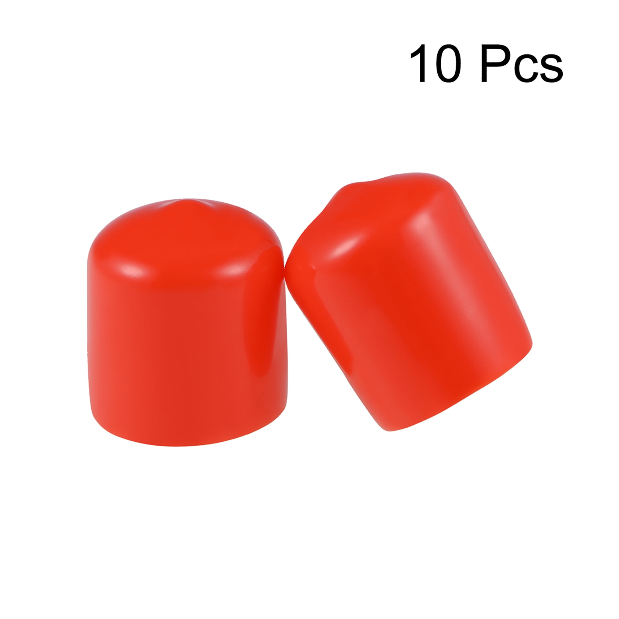 50-Pack Screw Thread Protectors – 2mm ID Rubber Vinyl End Caps, 15mm Long, Black, For Tubing, Furniture Legs & Nail Heads