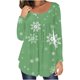 thumbnail image 2 of Tops para mujer Camisas Blusas Elegante Casual Camisas de manga larga Camiseta Estampado Cuello redondo Fruncido Jersey Blusa Odeerbi  ODB-5, 2 of 6