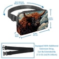 thumbnail image 3 of Crescent moon symbol Running Belt Fanny Pack Belt Bag with Extension Strap Lightweight Adjustable Unisex, 3 of 7