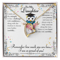 thumbnail image 4 of To My Daughter I Wish You The Strength Forever Necklace w Message Card, 4 of 7