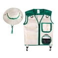 thumbnail image 4 of Kits de explorador para niños, chaleco y sombrero para cosplay para fiesta de Halloween, juguetes educativos para juegos de rol, equipo de campamento, verde, 4 of 8